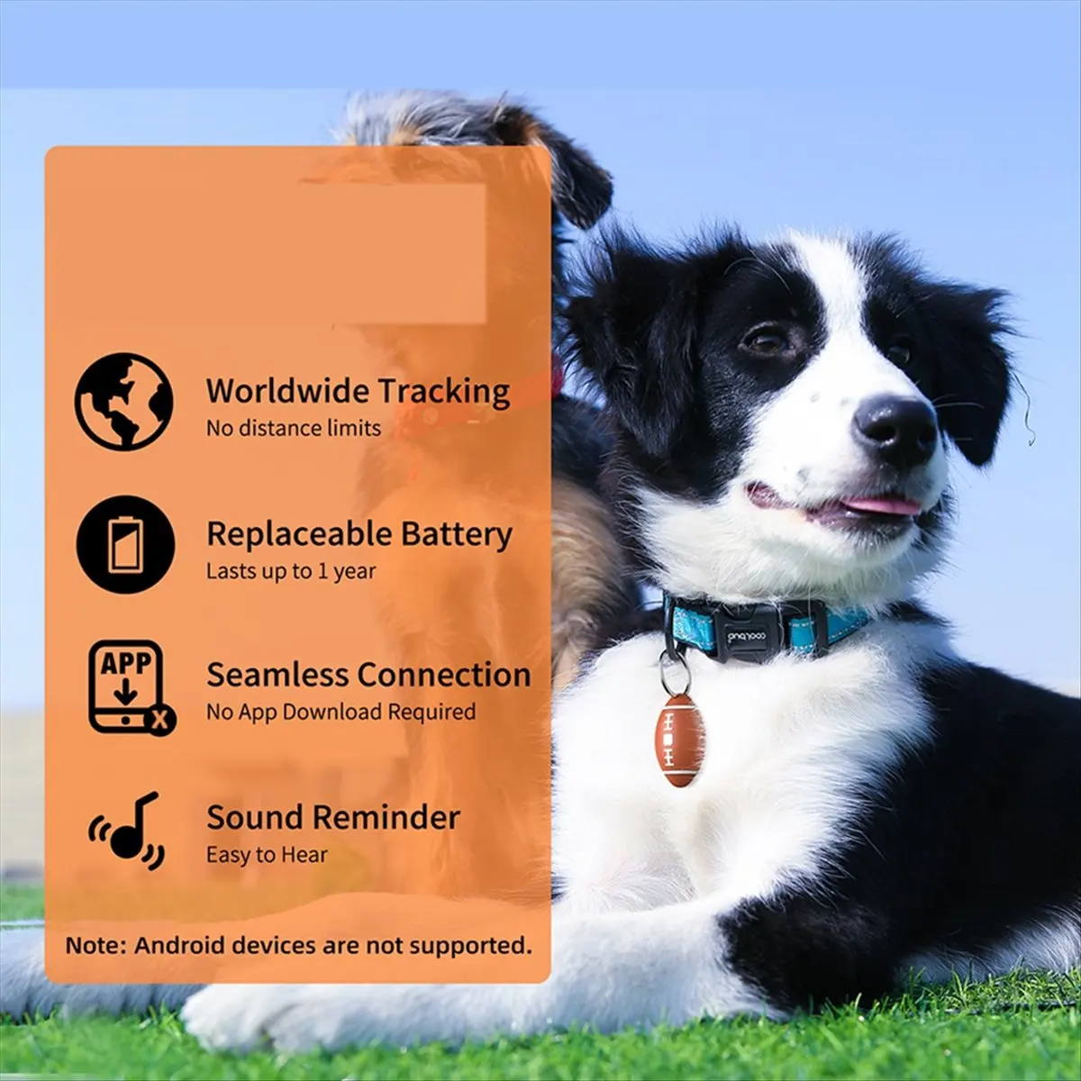 Mini Bluetooth GPS Tracker Anti-Lost Device for Find My App Ideal for Pets Kids Bags Wallets and Keys Black