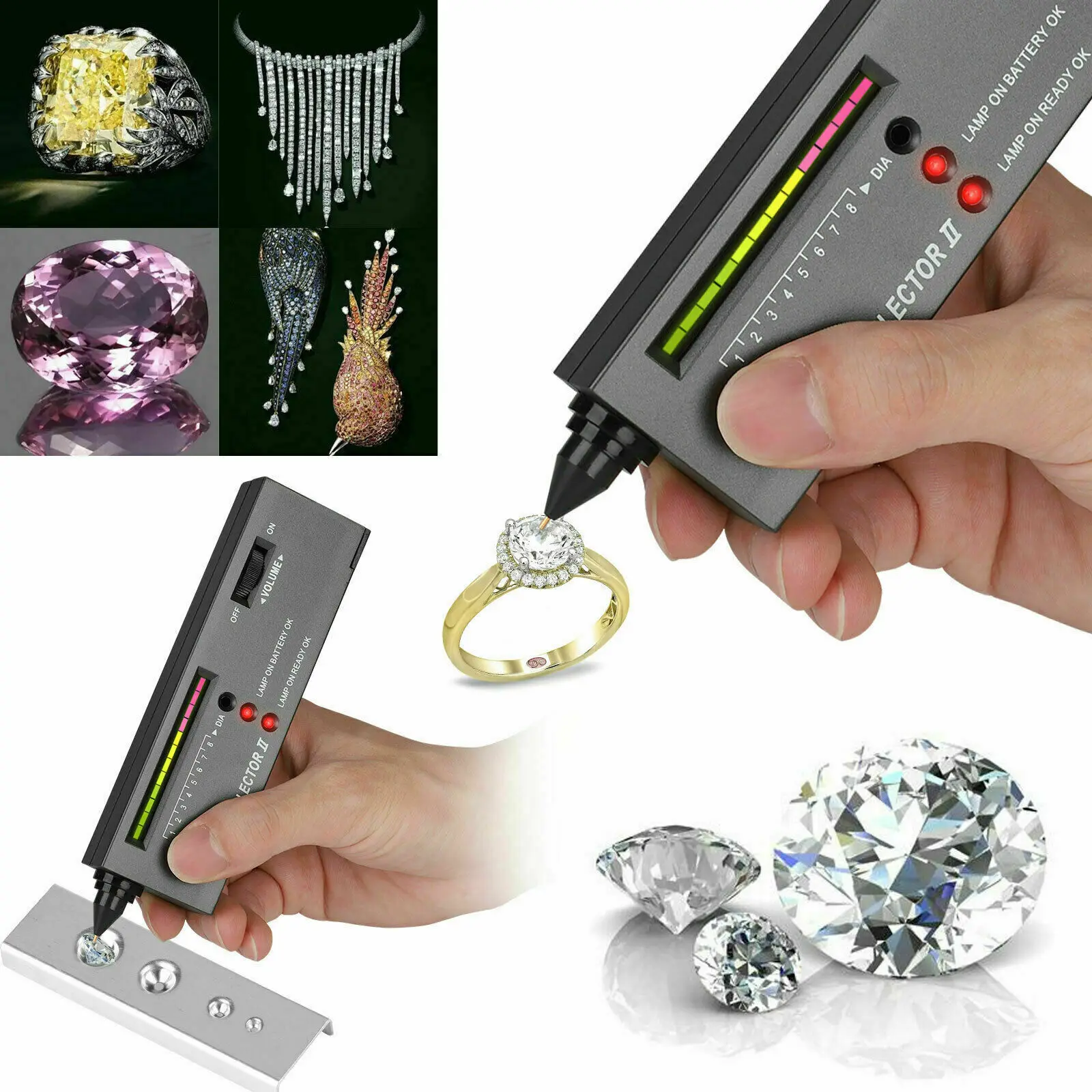 Diamond Tester High Accuracy Diamond Tester Pen Jewelry Diamond Tester Professional Diamond Selector Diamond Tester Kit