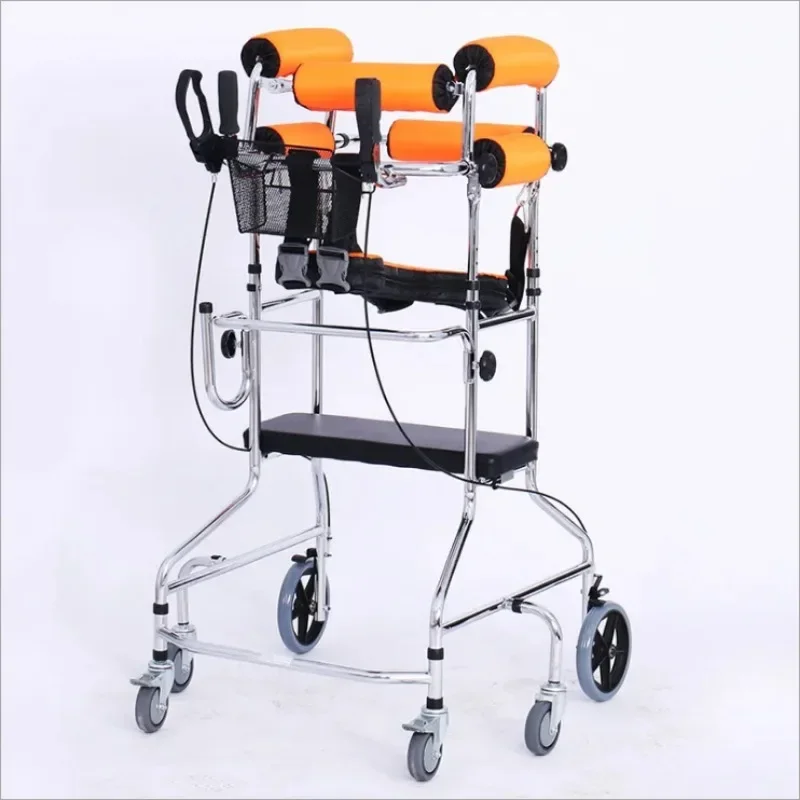 Anti-scalp Standing Frame Elderly Walker Paraplegic Rehabilitation Equipment Adult Walker Training Walking Walker