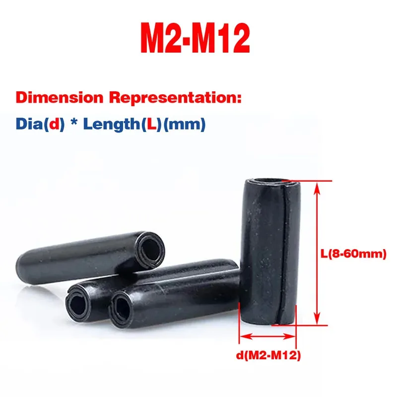 

Vibration Resistant Spiral Spring Pin Self Locking for Heavy Machinery and Drive Systems Coiled Elastic Pin