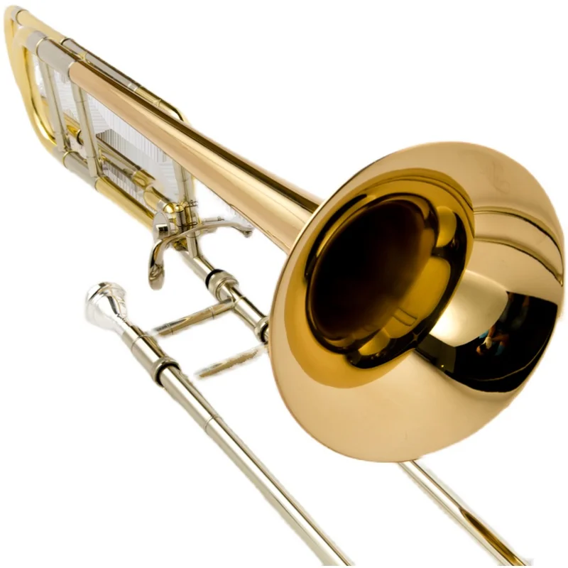 B Flat F attachment Tenor Trombones Musical Instruments with Case Mouthpiece Yellow Brass Body