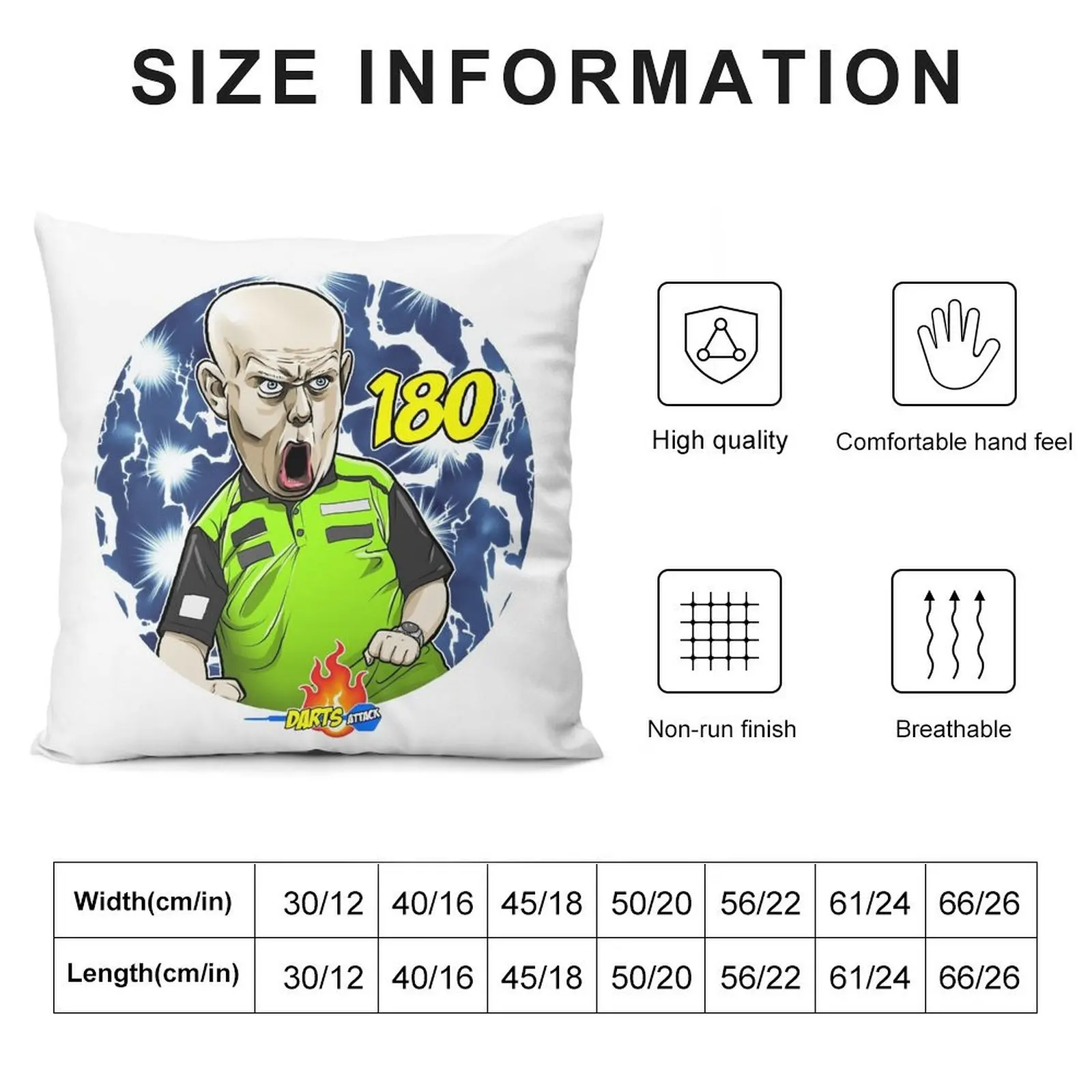 Caricatura Van Gerven, by Darts Attack Throw Pillow Christmas Pillow Pillowcases christmas pillowcases pillow