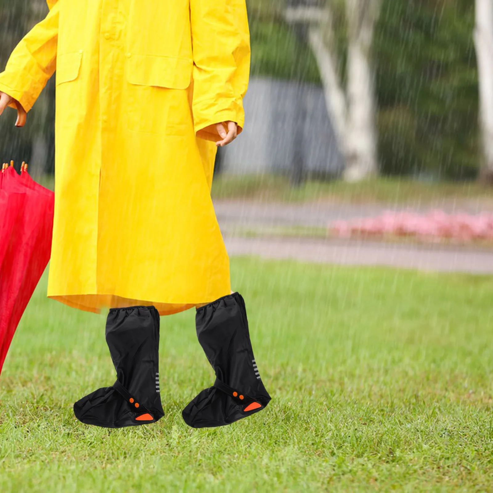 

Waterproof Cycling Shoe Covers High Tube Antislip Rain Gear for Women Men Biking Hiking Shoes Covers Waterproof