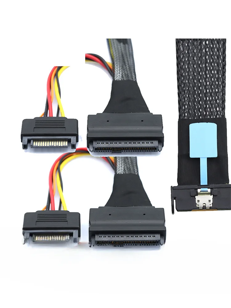 2 * SFF-8639 U.2 NVME SSD SSD data cable