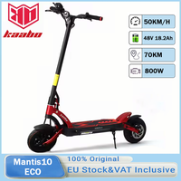 EU STOCK Kaabo Mantis 10 ECO 48V 18.2Ah Smart Electric Scooter 800W Motor 50KM/H Speed 70KM Range New Version Kickscooter