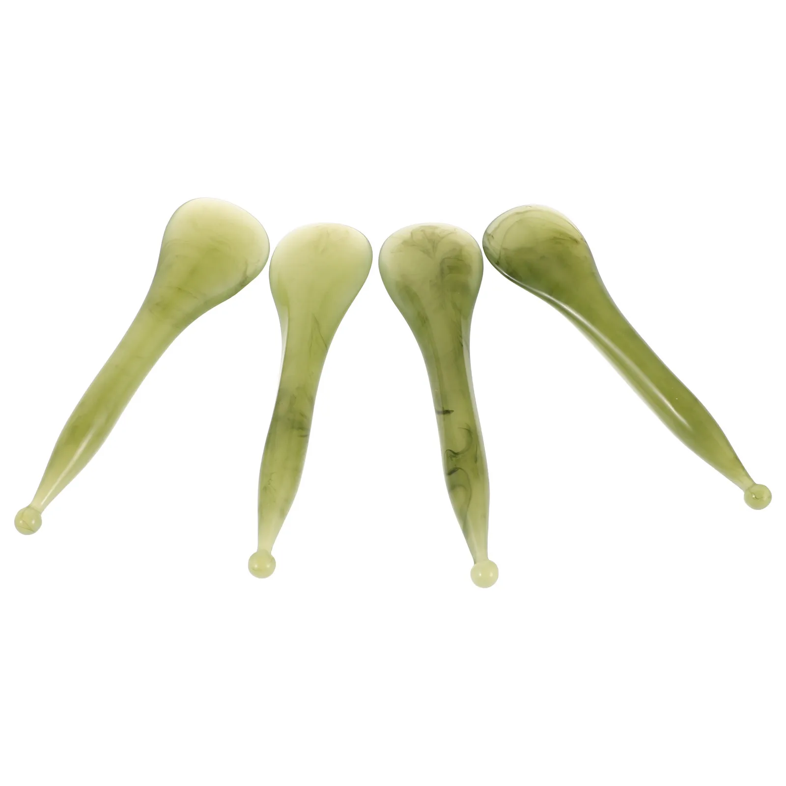 4 stücke Harz Gesichts Guasha Massager Gesicht Sculpting Werkzeug Hals Gesicht Massage Akupressur Stick Hautpflege Routine Körper Gua Sha