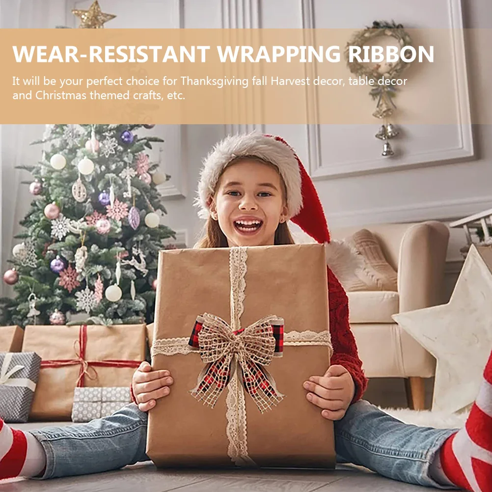 

Braided Jute Ribbon Decorative Wrapping Hollow Out Rope 30M Craft Ribbon for Party Gift Box Bouquet Wine Bottle DIY Christmas