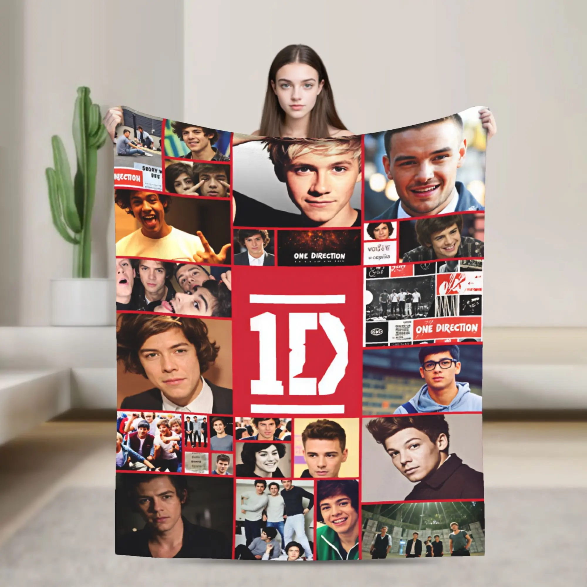 One Directions Blankets  Picnic Flannel Throw Blanket For Home Decor Warm Soft Design Quality Bedspread Birthday Present
