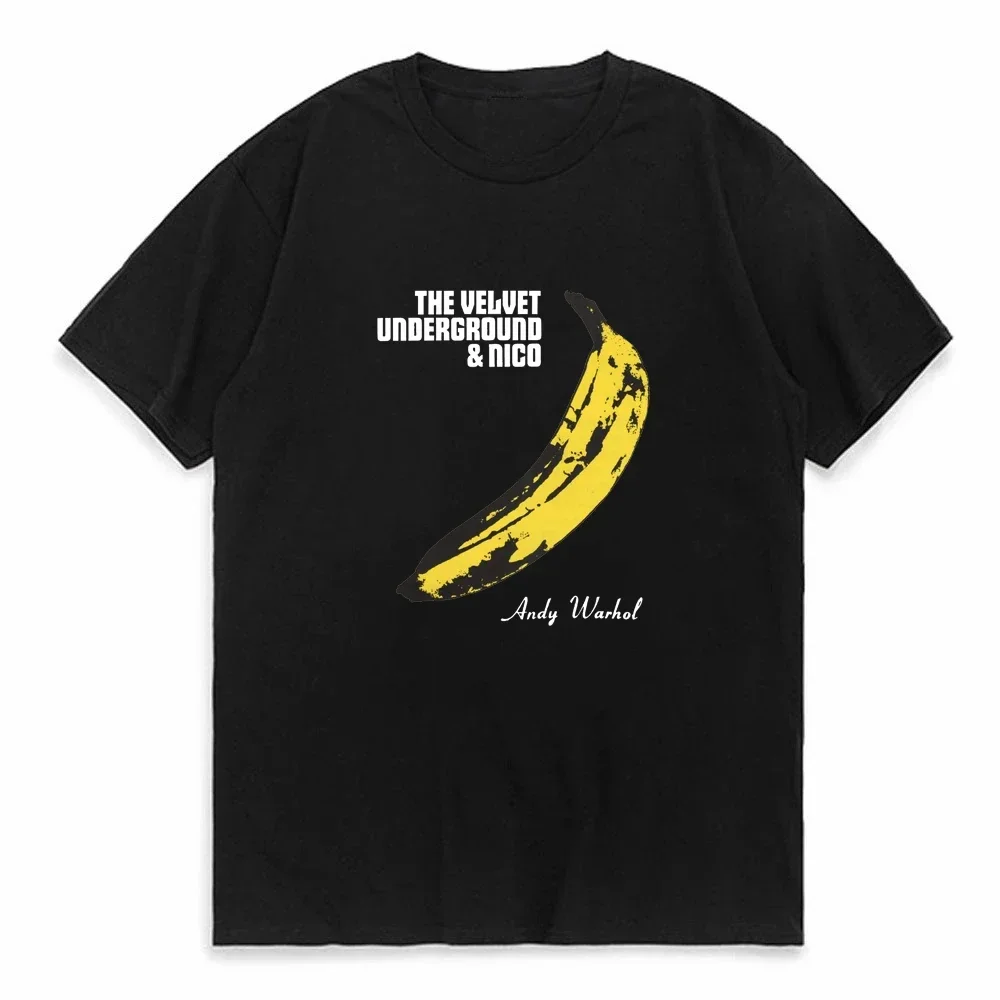 Men crew neck tshirt cotton brand tee-shirt black The Velvet Underground t shirt male summer loose style cool O-Neck Top Tee