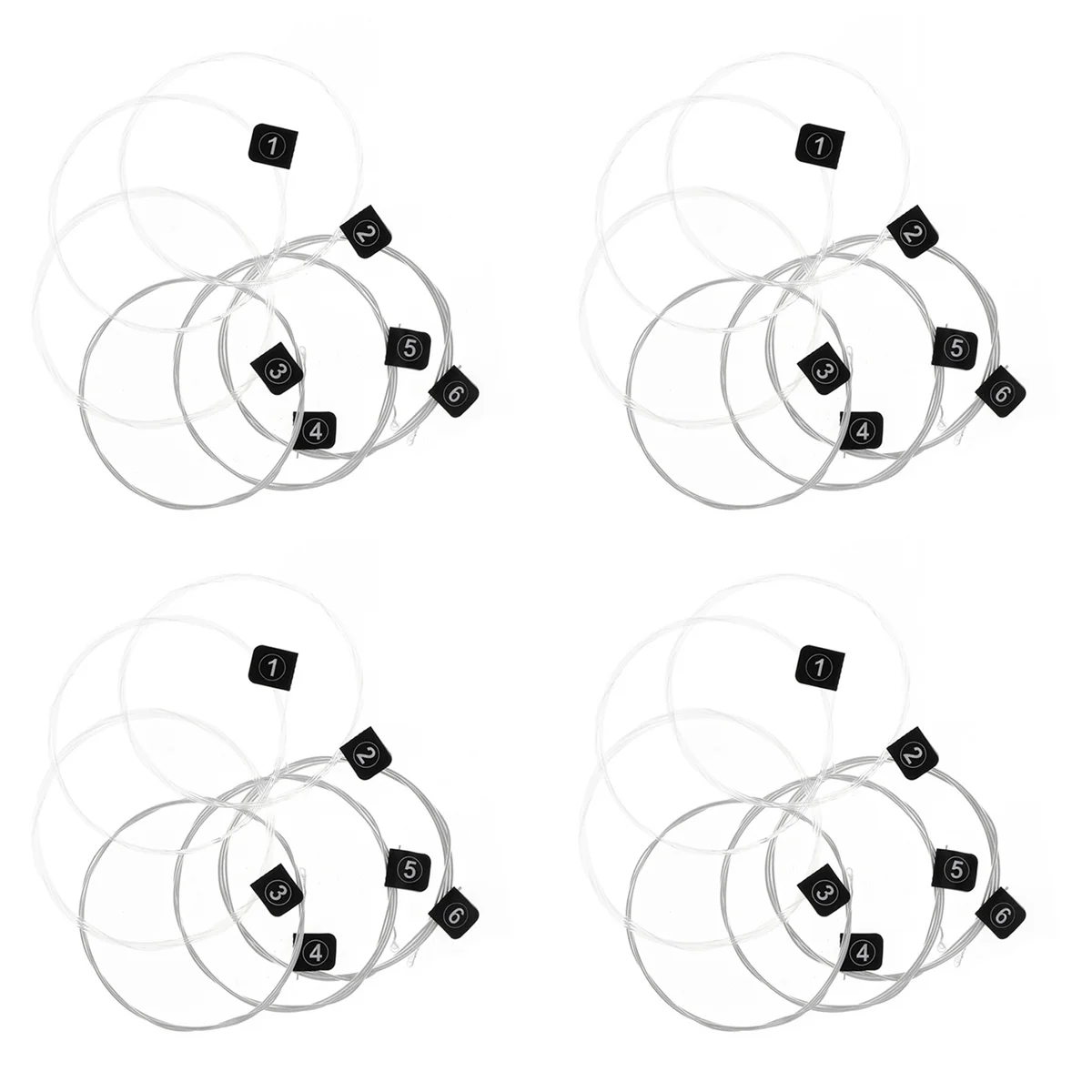 A71P 24 قطعة سلاسل الغيتار التقليدية الكلاسيكية وتر غيتار سلسلة E/B/G/D/A/E استخدام سلك النايلون يشعر معتدل NX-35 #1