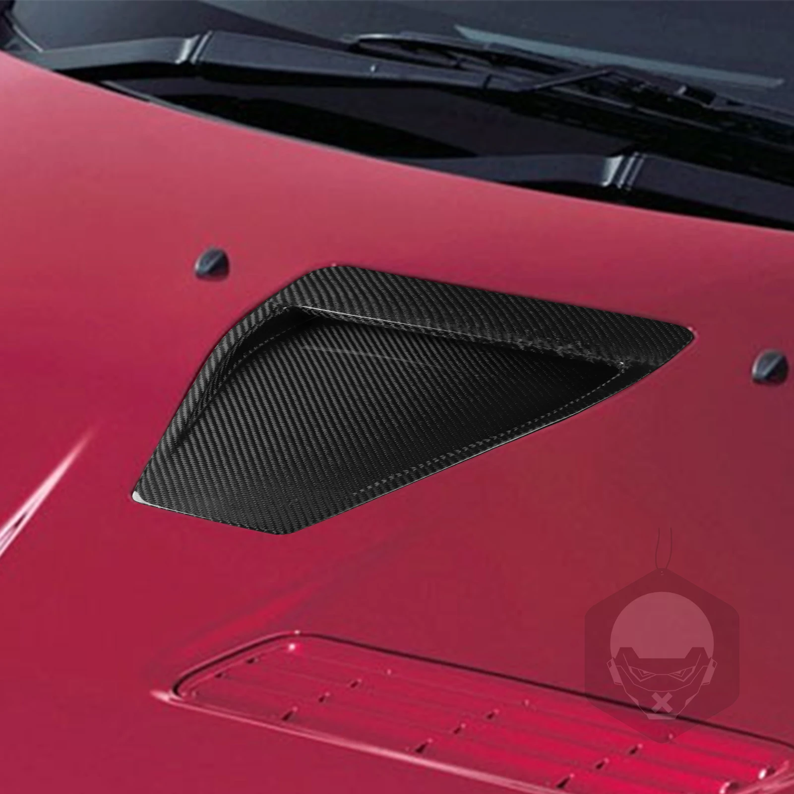 For Mitsubishi Lancer Evolution EVO X 2008-2015 Hood Air Vent Panel Cover Real Carbon Fiber Sticker Car Exterior Accessories