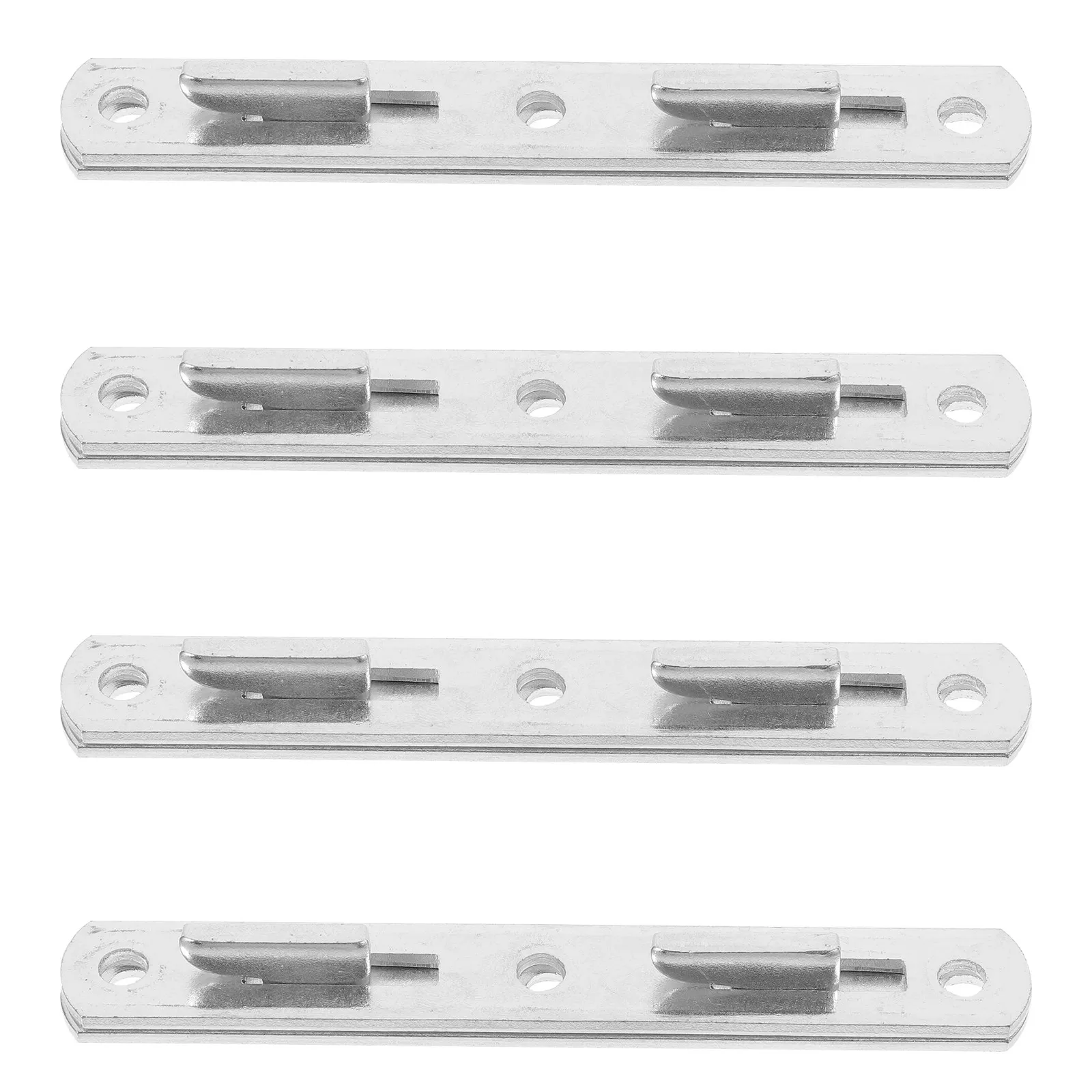 

4Pairs Iron Bed Rail Buckets Thickened Large Size Brackets Strong Load Bearing Replacement Bed Frame Hardware Furniture