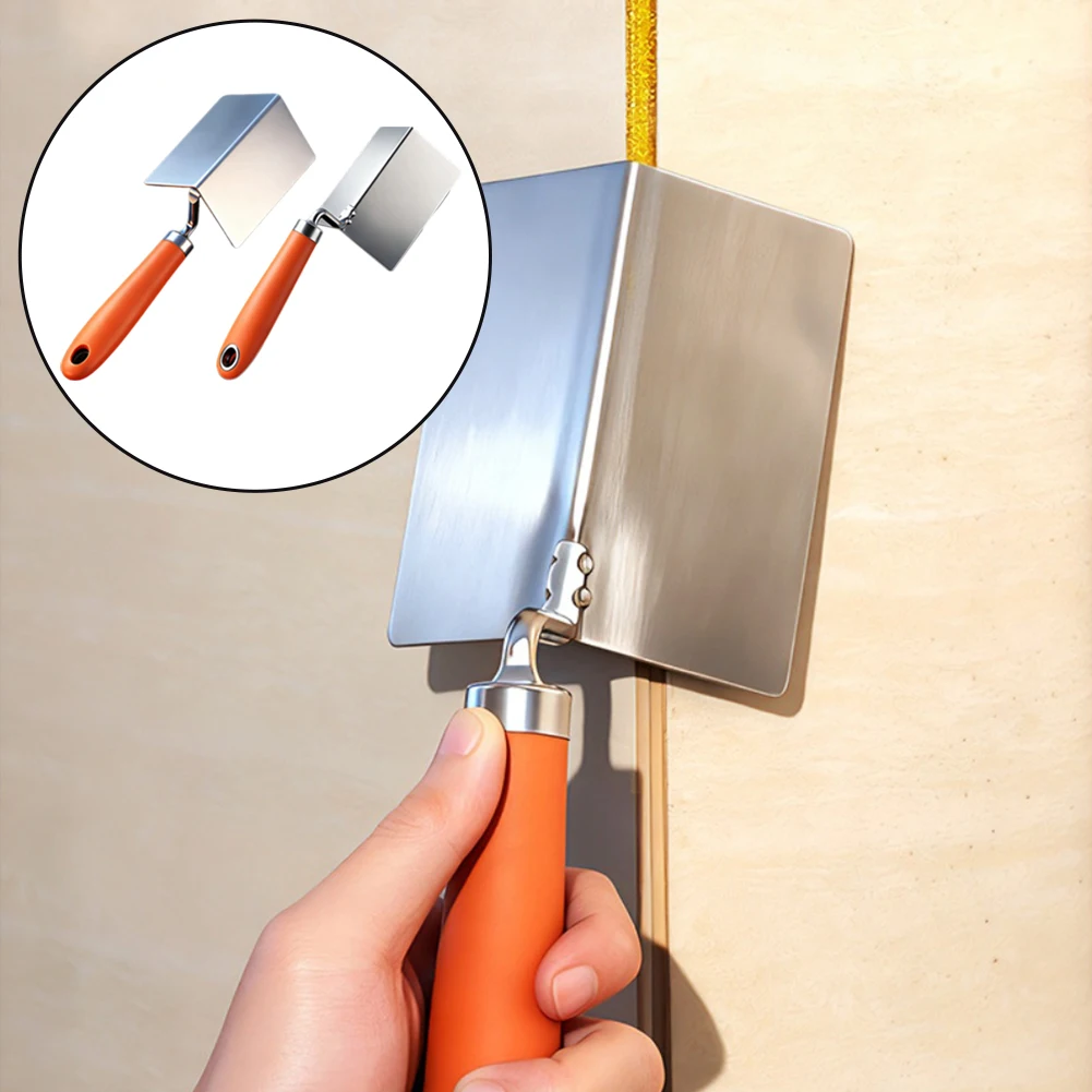 1pc Stainless Steel Corner Tools Non-slip Handle Inside And Outside Corner Smoothing Tool For Home Improvement