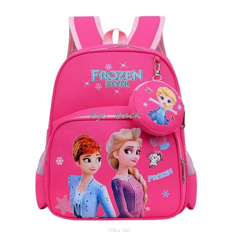 Nuevo bolso escolar Frozen Elsa para niñas, mochila ortopédica de hombro para estudiantes de primaria de princesa Anna de grado 1-3 para niños, Mochilas de gran capacidad