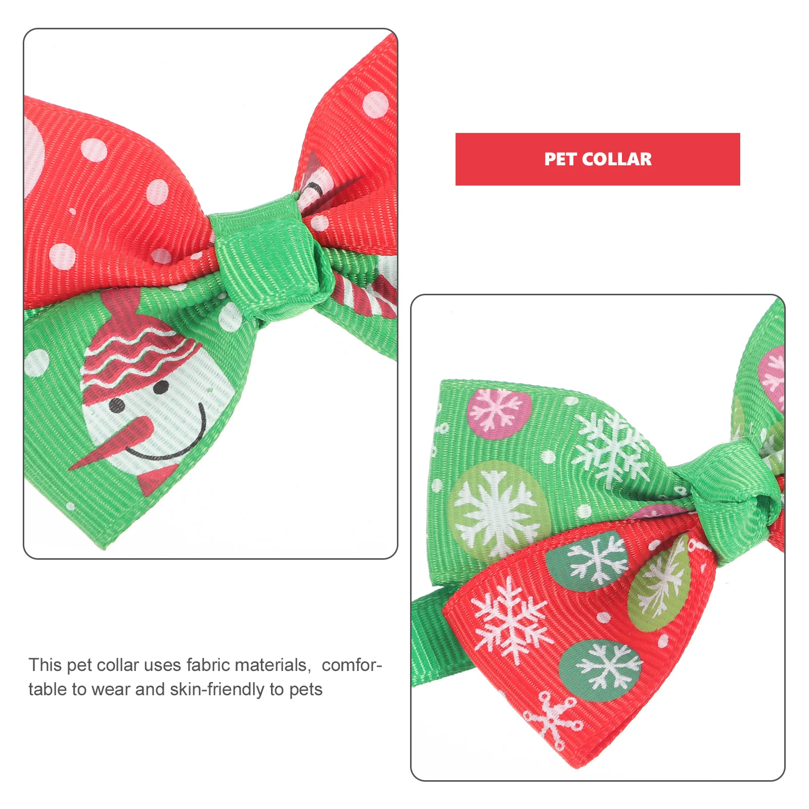 

8Pcs Christmas Pet Collars Adjustable Cat Dog Costume Party Favors Christmas Cat Collar Pet Collar Unique Collars for Pets