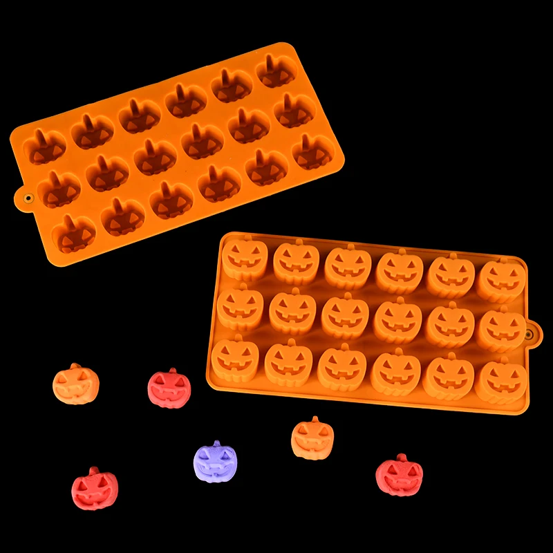 1pc Halloween Silicone Baking Molds DIY Scary Skull Ghost Pumpkin Chocolate Candy Ice Mould Halloween Art Craft Decoration Tools