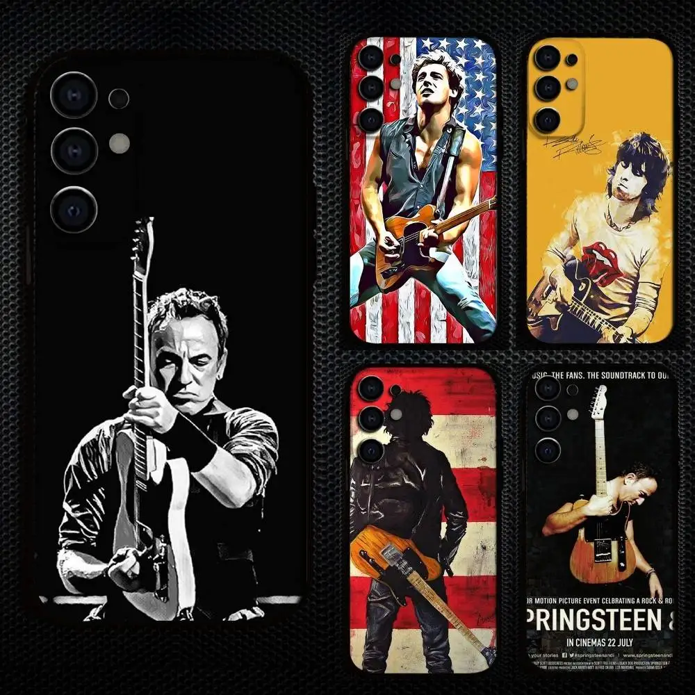

B-Bruce Springsteen Phone Case For Samsung S25,S24,S21,S22,S23,S30,Ultra,S20,Plus,Fe,Lite,Note,10,9,5G Black Cover