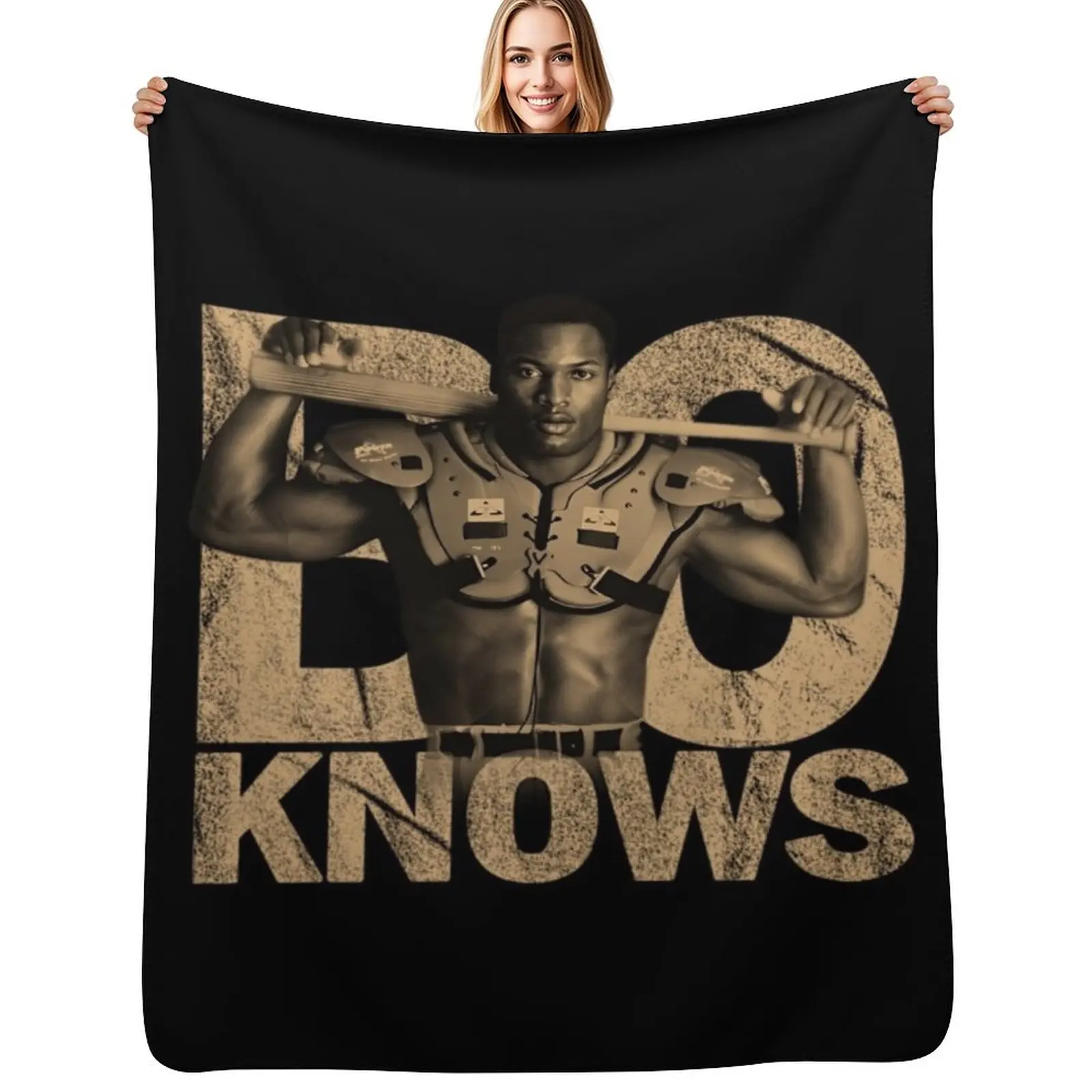 Bo Jackson Knows Throw Blanket Warm Throw Blanket Gift for Anniversary