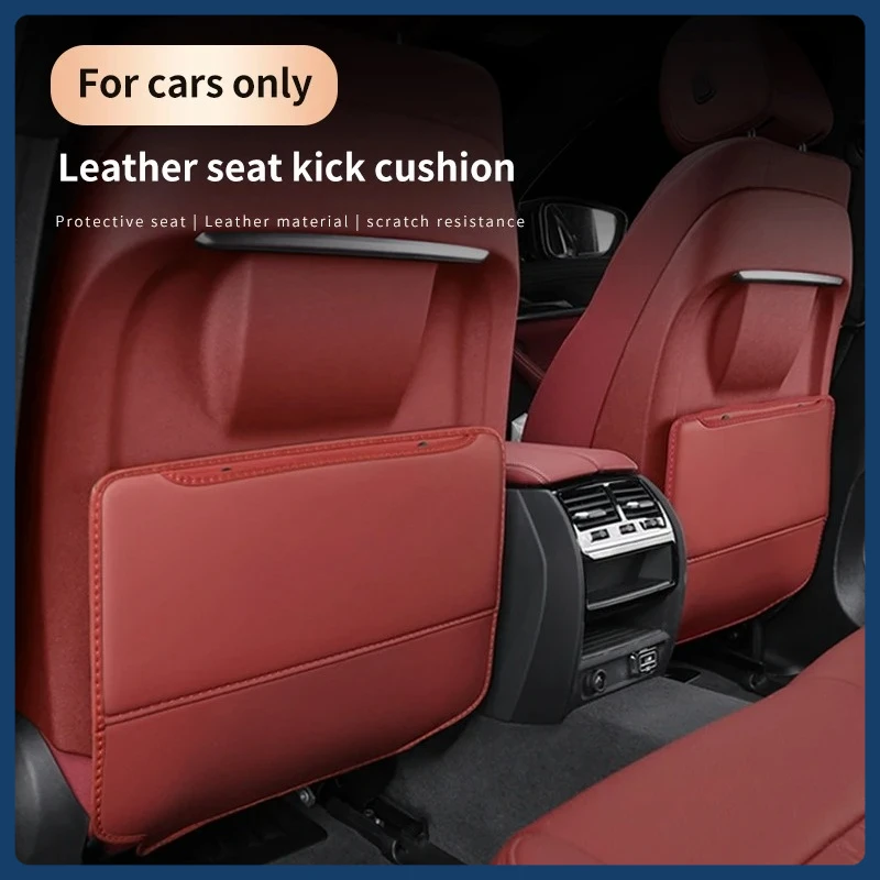Car Anti-kick Pad Interior Pu Leather Auto Seat Back Protector Pads Anti Scratch Back Seat Organizer Car Accessories