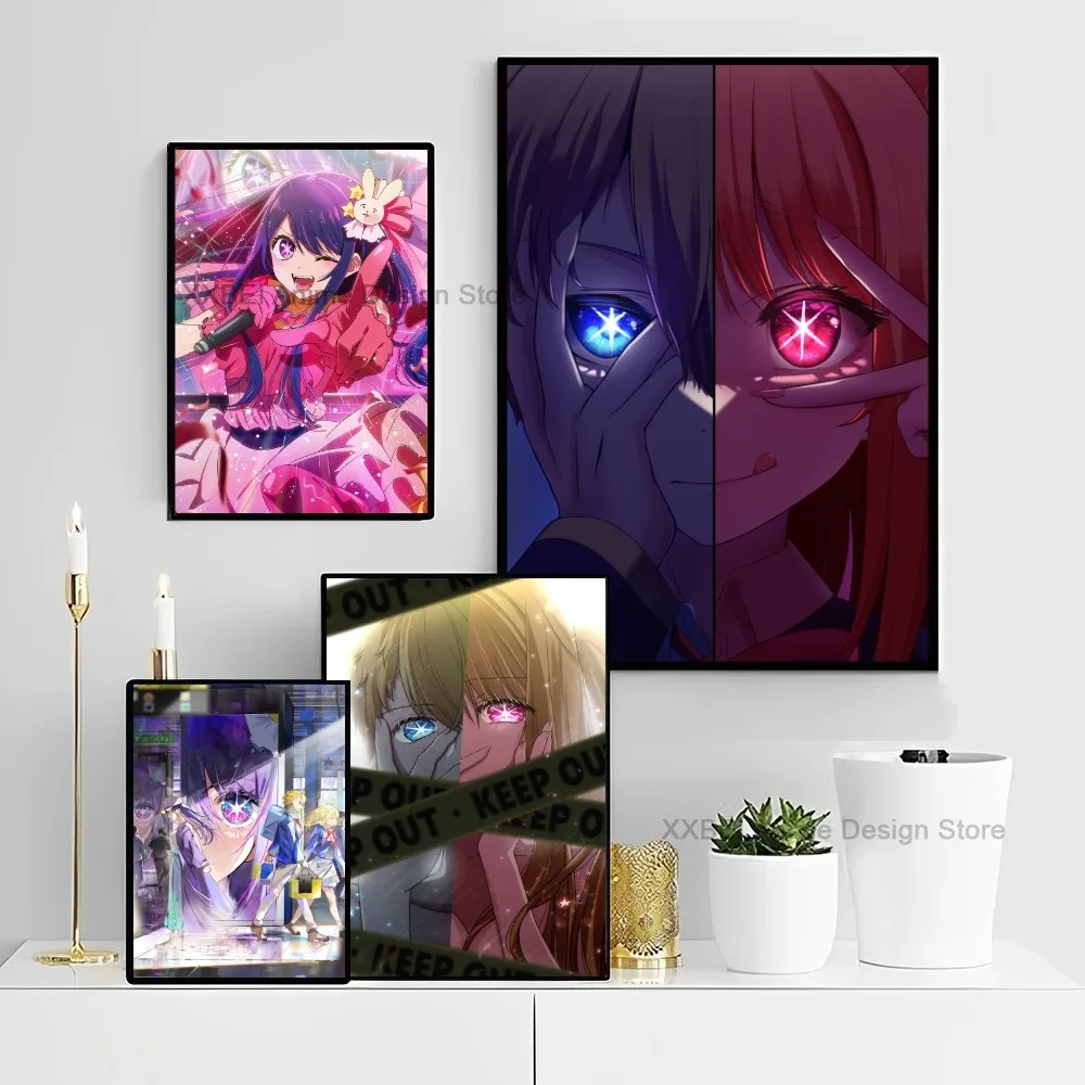 1pc Oshi No Ko Hoshino Ai Poster Anime Sticker Bedroom Study Wall Art Hanging Painting Decoration High Quality Printed Matter