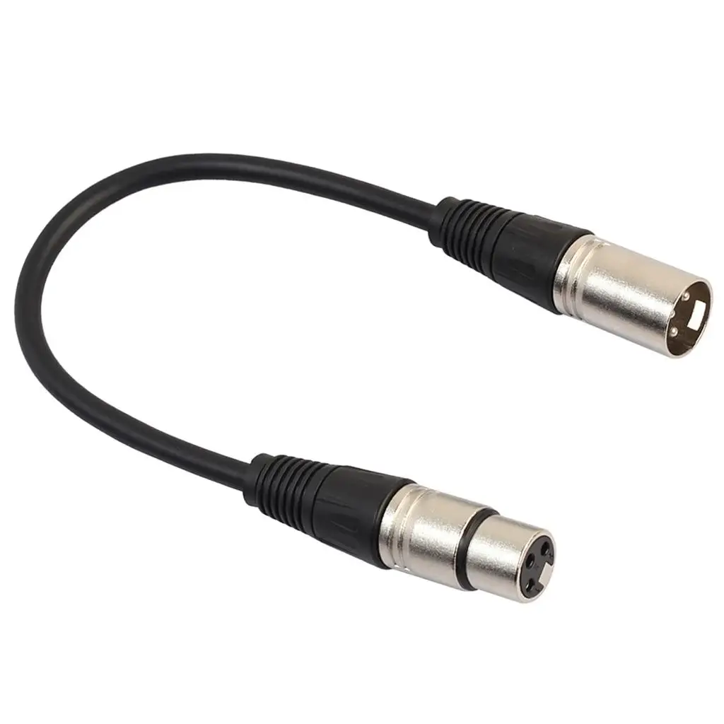 Balanced 1-Foot XLR Microphone Cable Cord with - Copper Conductor Female