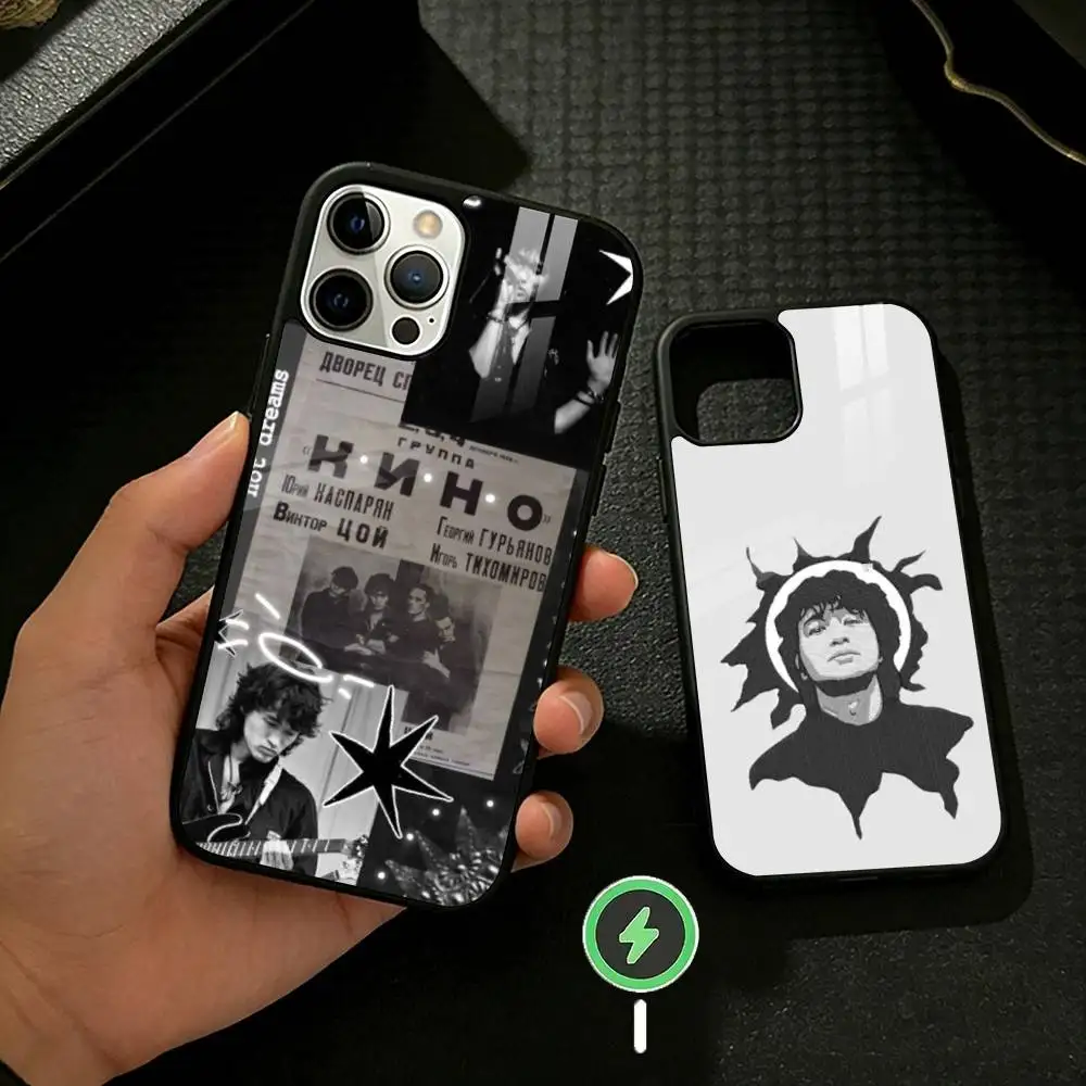 

Russia R-Rock Band Viktor Tsoi Phone Case For iPhone 17/16/15/14/13/12/Plus/Pro/Max for Magnetic Wireless Charging