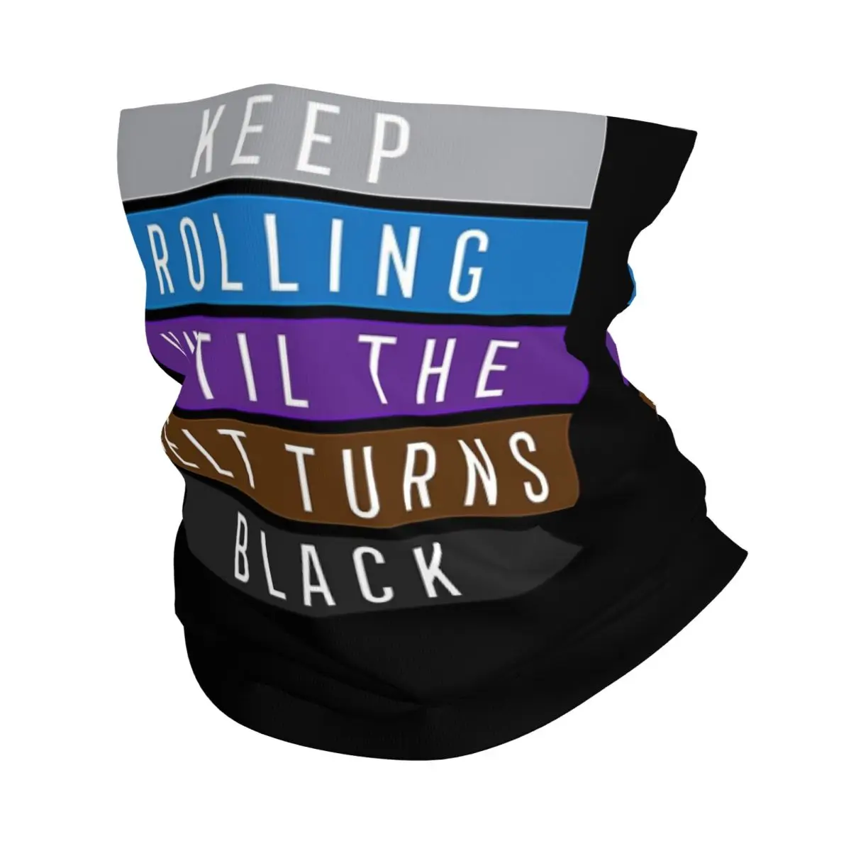 Jiu Jitsu BJJ Keep Rolling Light Bandana Neck Gaiter Printed Wrap Scarf Warm Headwear Running Unisex Adult All Season