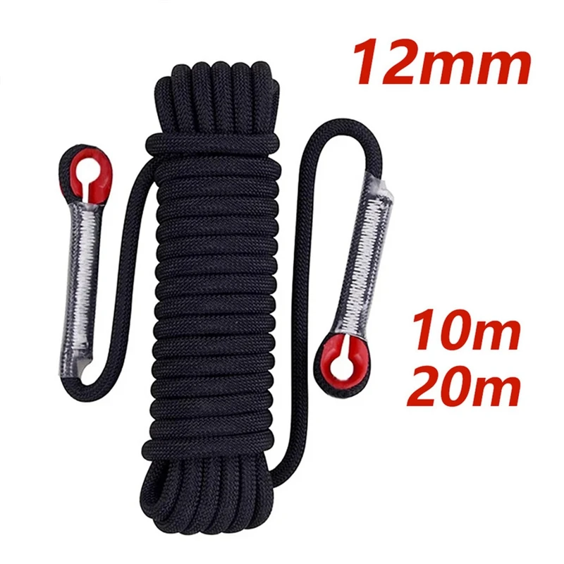 12Mm Safety-Life Rope Climbing-Rope Static Rock Mountaineering Rope Outdoor Survival Fire Escape Car Rescue