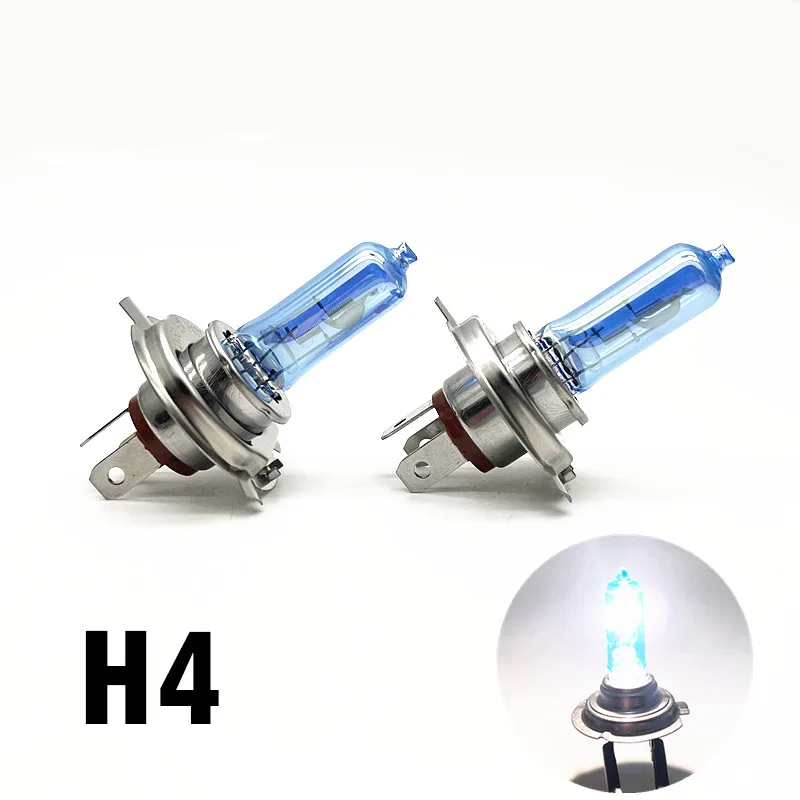 2pcs 9003 Crystal Super White H4 Halogen Bulb 60/55W High Low Lamp Car Head Lamp Light Car Styling Car Light Source