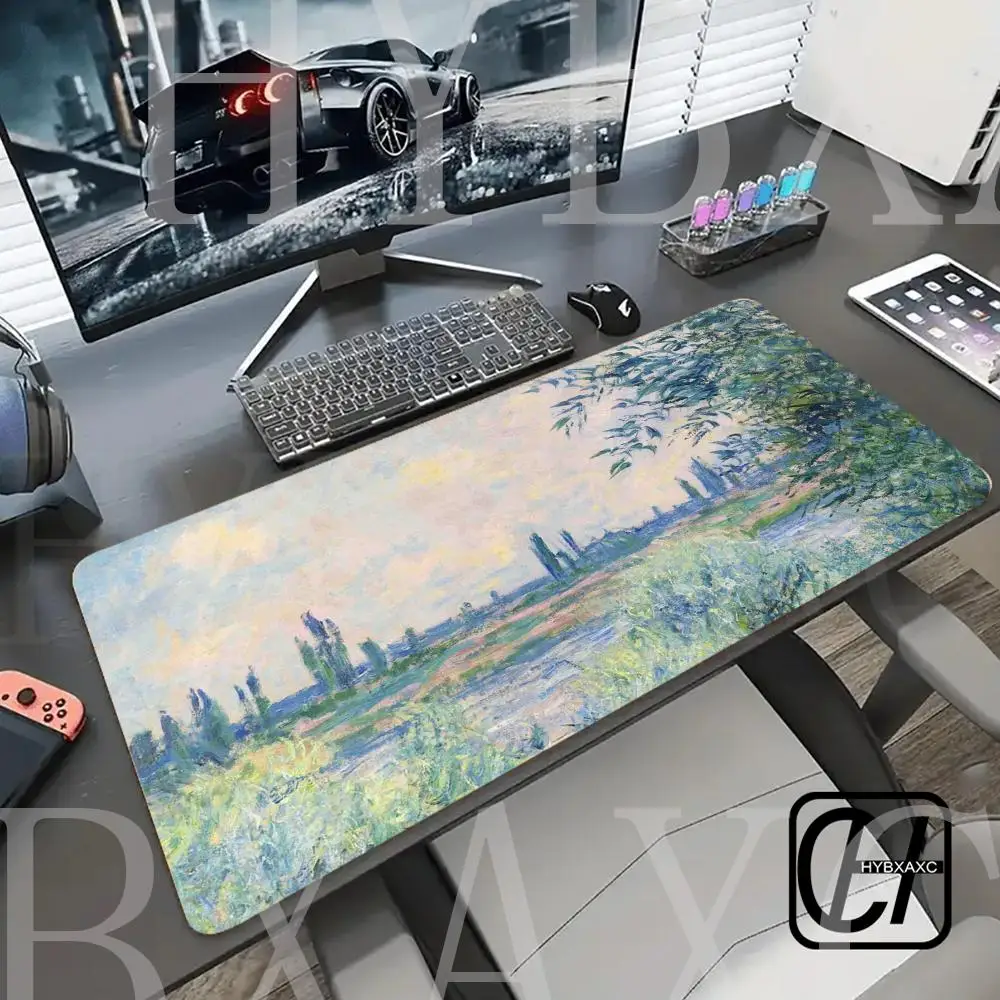 

Mouse Pad Gamer Home Large Computer Mouse Mat keyboard pad Claude Monet Art Natural Rubber Anti-slip Office HYBXAXC Mouse Pad