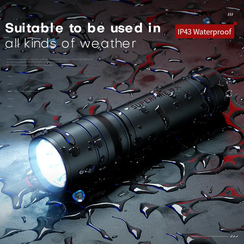 SuperFire S33-A Small led flashlight long lasting rechargeable lamps Mini torch edc flashlights for Camping Hunting Lantern