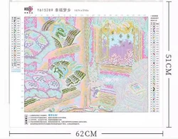 11ct 62X51cm Rabbits Pre-Printed Cross Stitch DIY Embroidery Set Handmade Handicraft Floss Needle Crafts 57 Colors