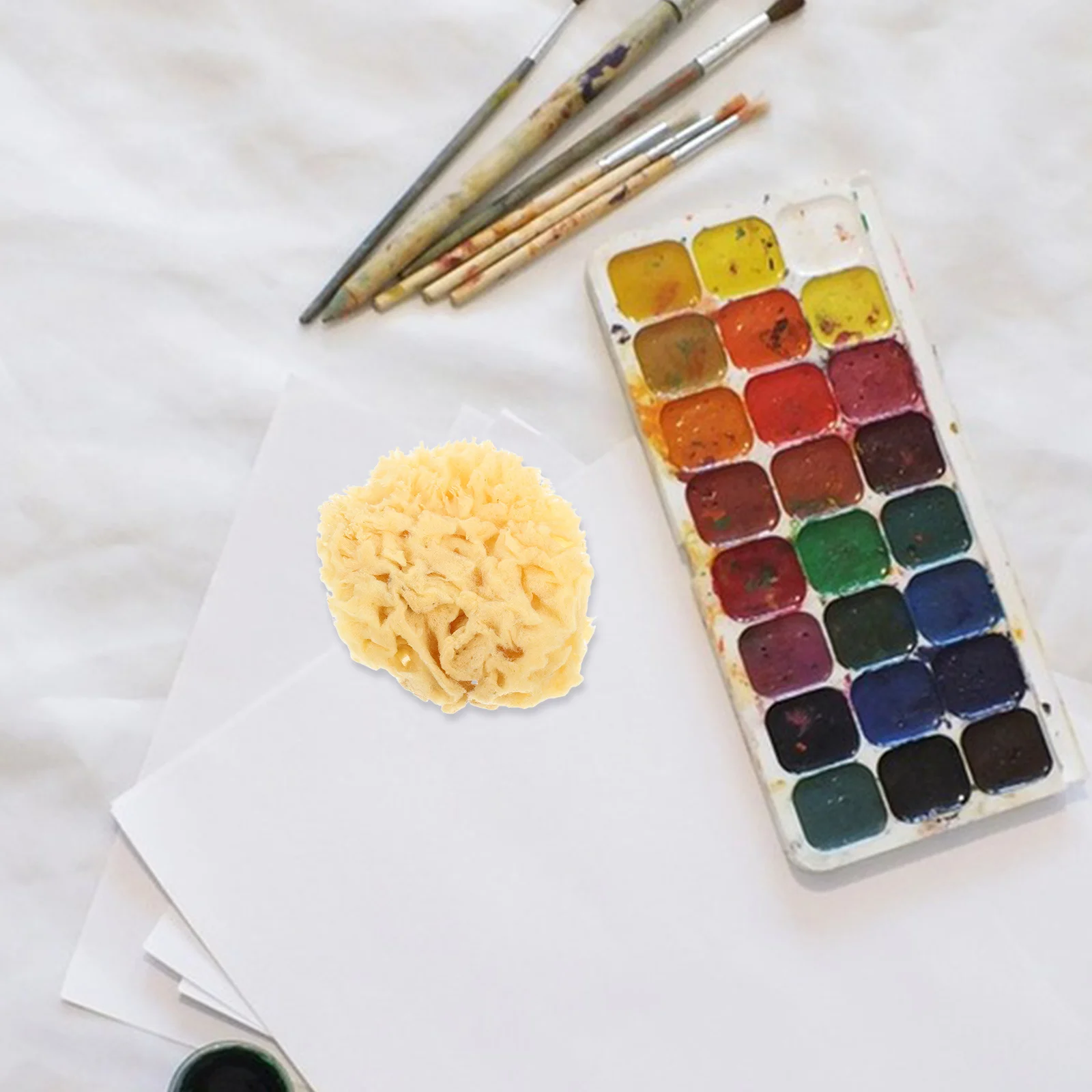 

Natural Sea Sponge Soft Easy to Hold 2.0-2.5 Inch Multi-Functional Watercolor Tool Professional DIY Texture Painting Sponge