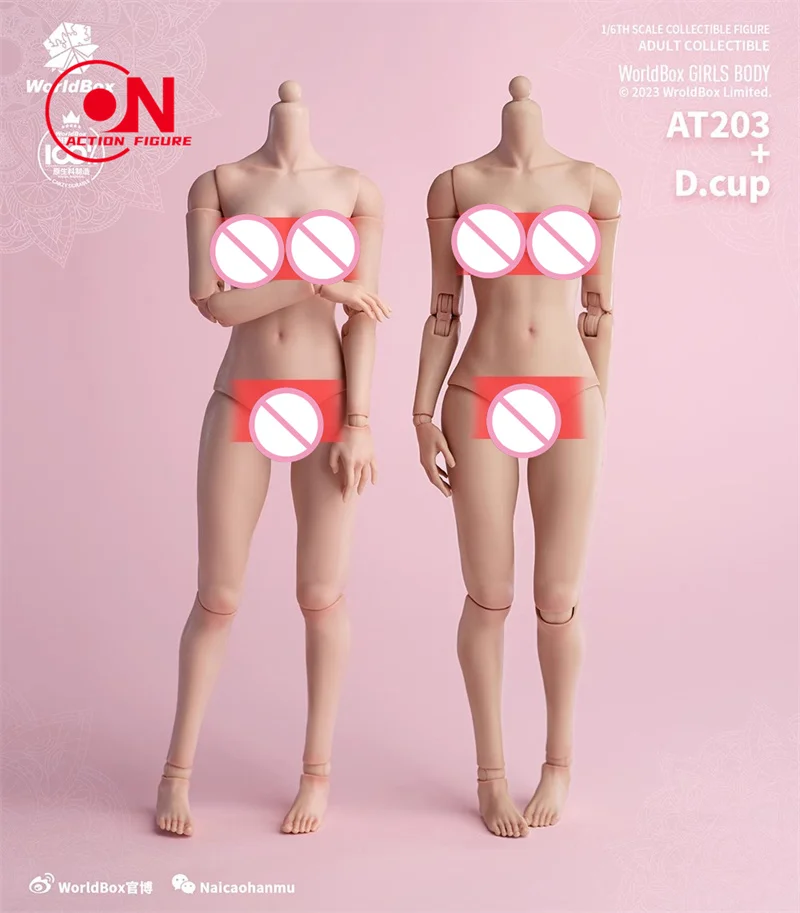 Worldbox 1/6 Female D Cup E Cup Breast Big Bust Replacement Accessories Model Fit AT201 AT202 AT203 Action Figure Body In Stock