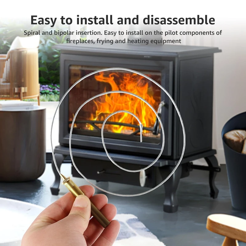 35" Thermopile Generates 750 Millivolt Thermopile Generators Assemblies Gas Fryer Cluster Thermocouple Fryer Parts
