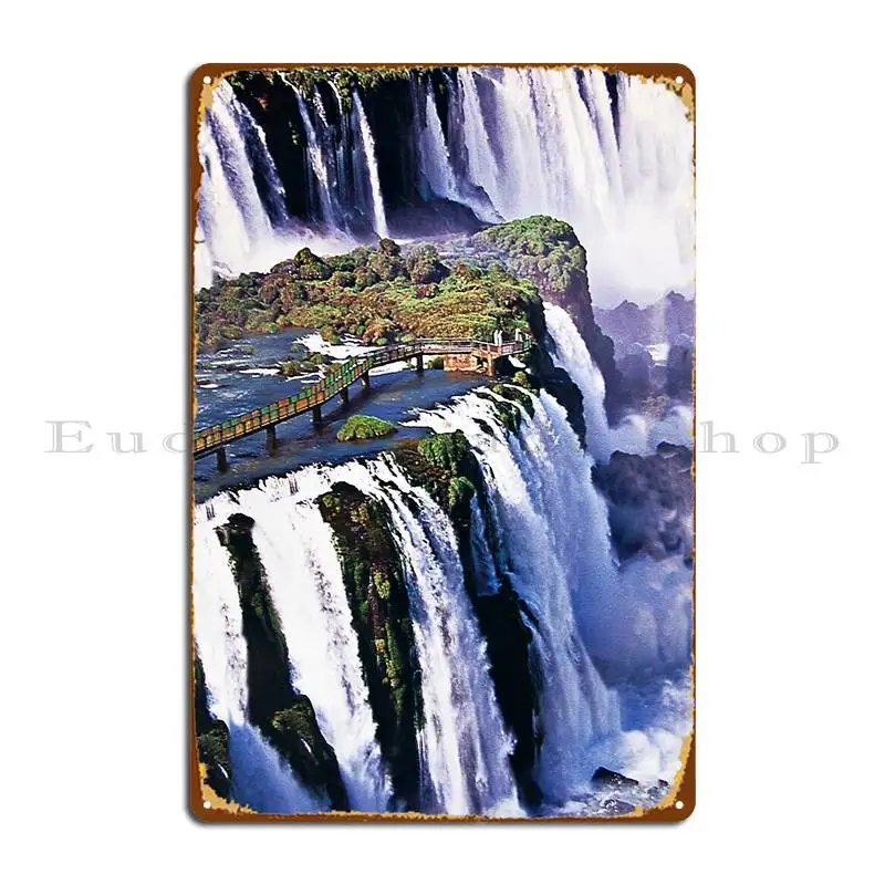 Iguazu Falls Splendor Metal Sign PaintingVintage Wall Decor Funny Design Tin Sign Poster