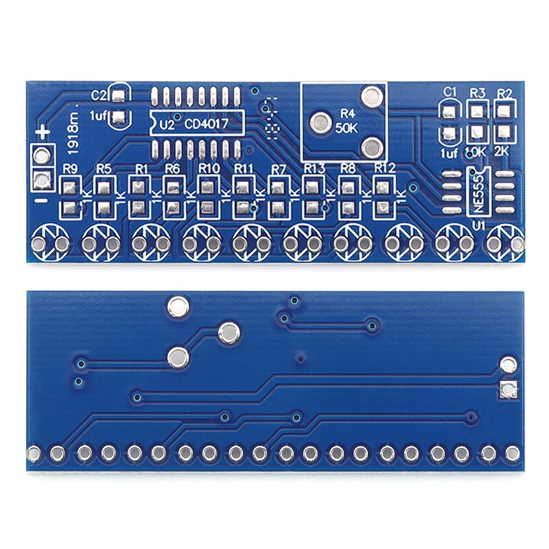 Smart Electronics Kits NE555+CD4017 Light Water Flowing LED Module Diy Electronic Practice Kits