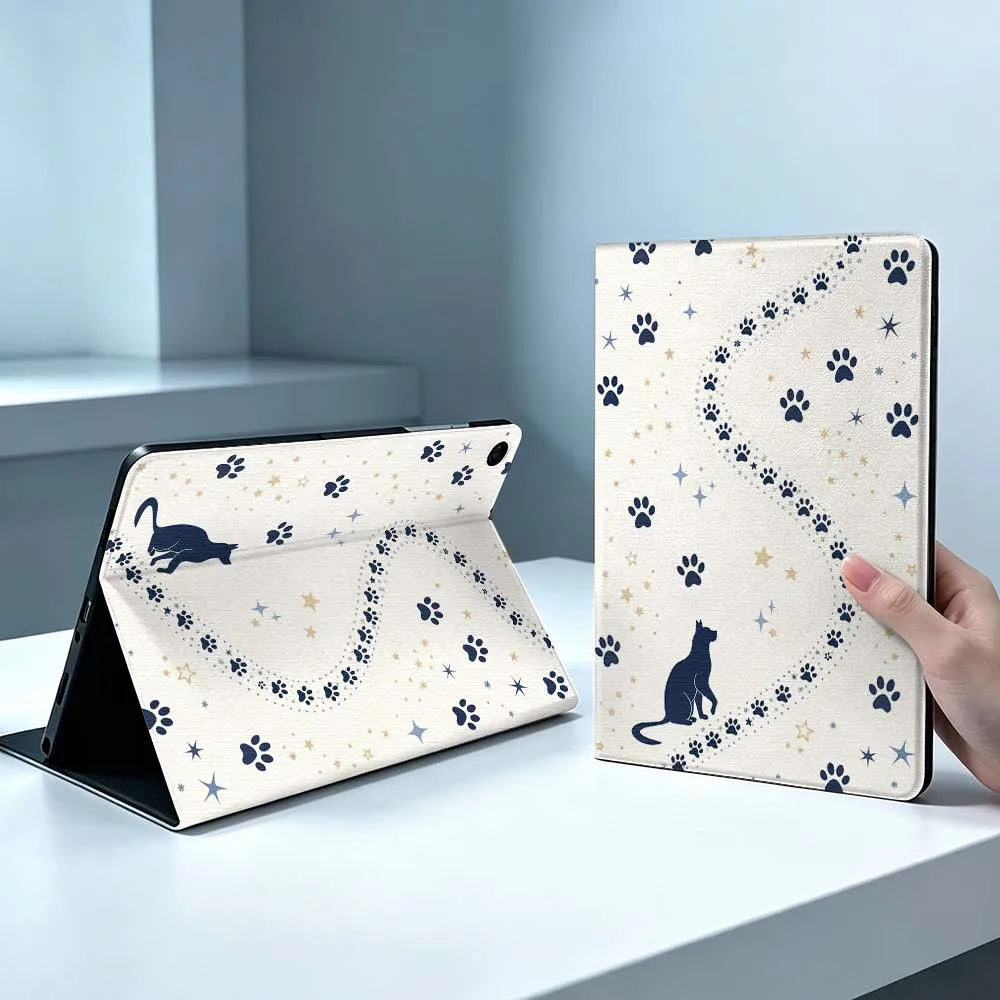Animal Cat Paw Print Art Soft For Samsung Galaxy Tab S11 S10 S9 S8 S7 S6 A9 A8 A7 A11 Lite FE Plus Pen Tray Tablet Case