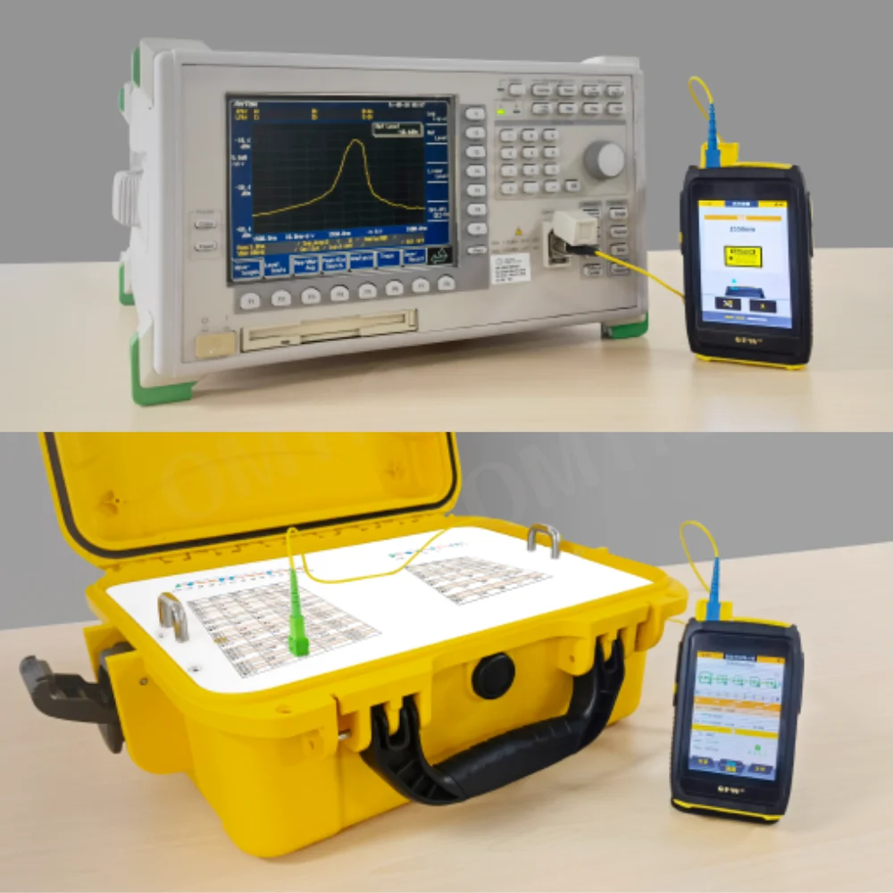 OMTiG Mini OTDR Active Fiber Live Test 1550nm 20dB OFW Optical Reflectometer Touch Screen OPM OLS VFL Tester Sc Connector