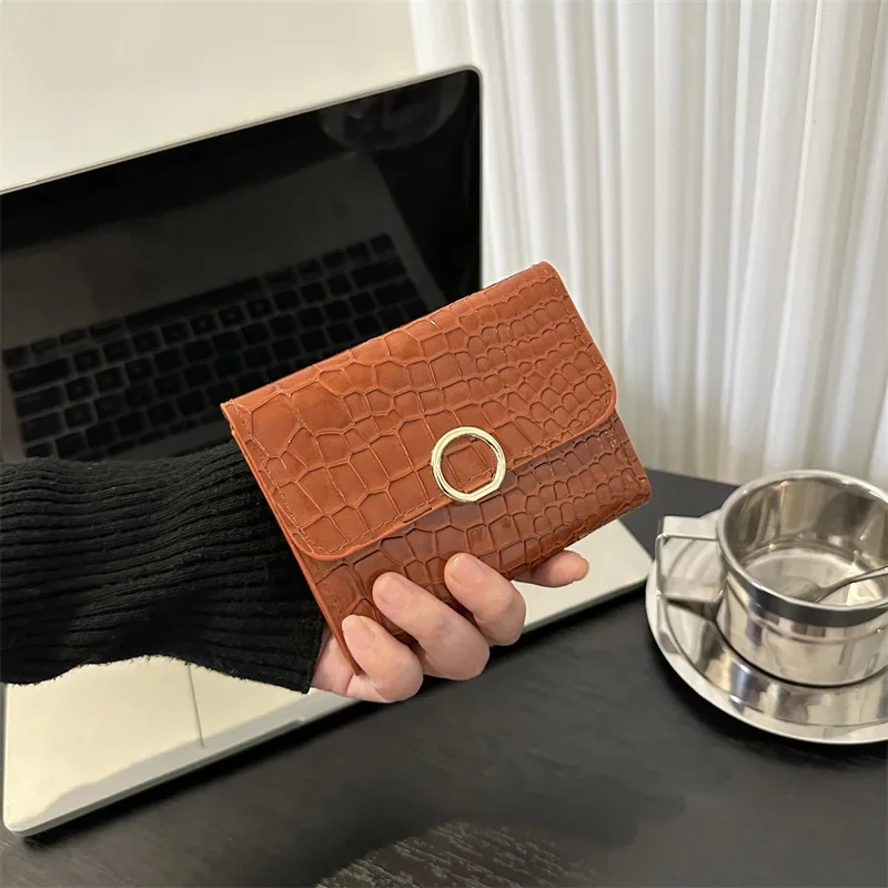 1 Piece Solid Fashion Wallet Simplicity Solid Color Coin Purses for Women PU Leather Bank ID Card Collection Wallet for Girls