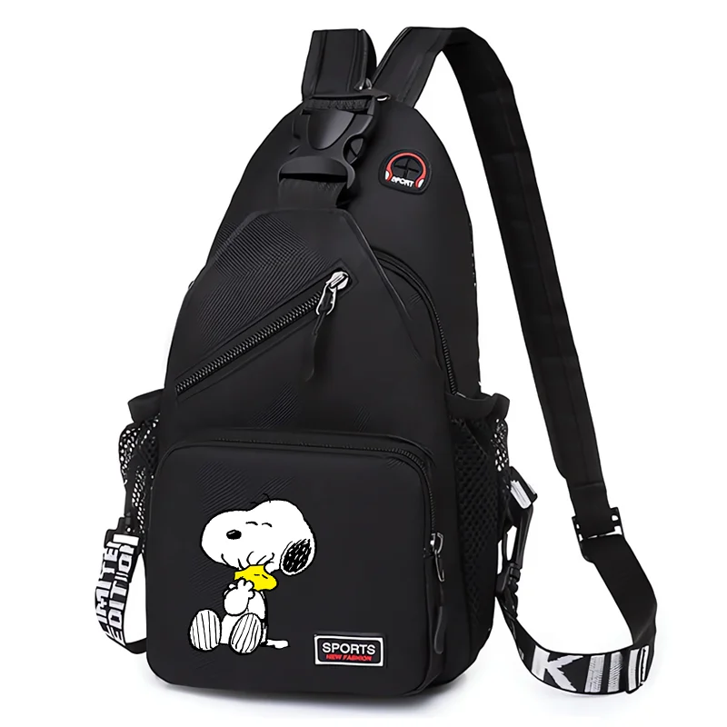 Snoopy Druck Brust Paket Schulter Umhängetasche Große Kapazität Outdoor Sport Freizeit Kleine Schulter Taschen Radfahren Rucksack