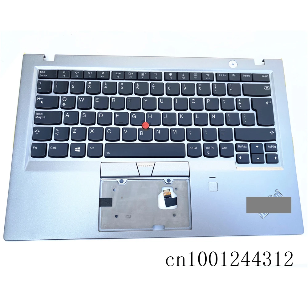 

01YU603 New For X1 Carbon 6th Gen 20KH 20KG Palmrest Upper Case Keyboard Bezel Cover Backlit Fingerprint Silver 01YU567