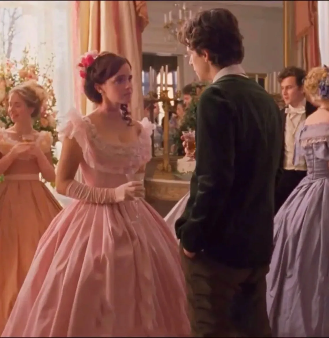 

Little Women Victorian Fancy Dress Gown Medieval Queen Dress Emma Watson Civil War Southern Belle Loose Ball Gown