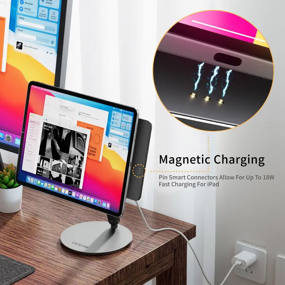 LULULOOK Foldable Magnetic Wireless Charging Stand For iPad Pro M5