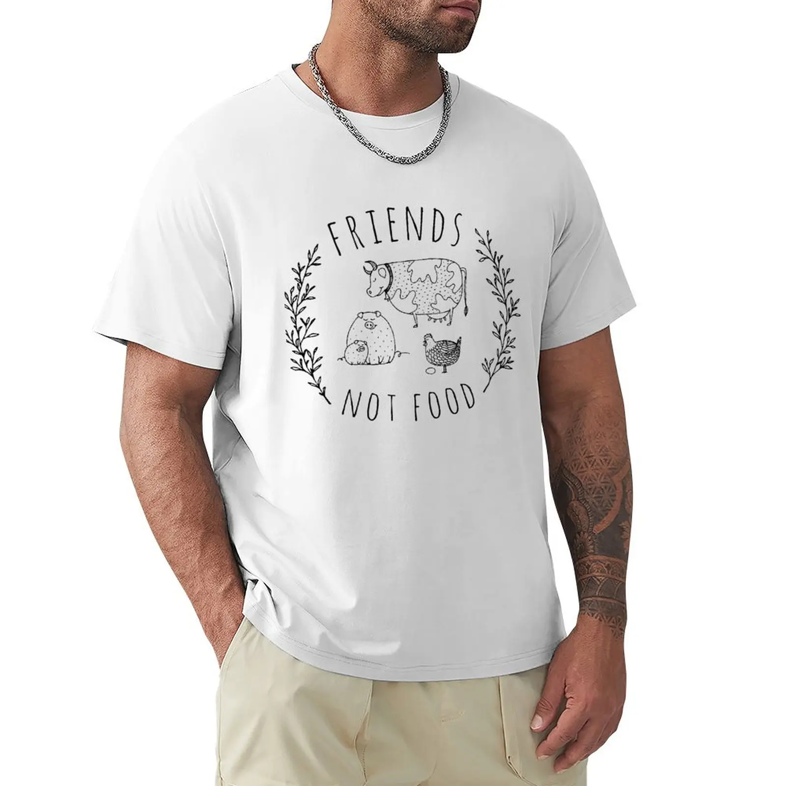 Vegan Things - Friends Not Food T-Shirt quick-drying sublime men clothing