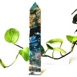Big Natural Colorful Jasper Agate Tower Stone Druzy Wicca Wand Point Meditation Spiritual Healing Crystals Feng Shui Room Decor