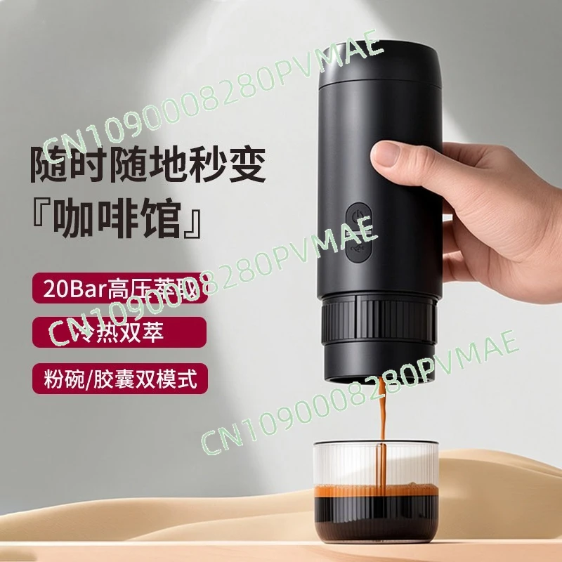 Portable Semi-Automatic Espresso Machine | Capsule Coffee Maker & Moka Pot for Home, Office & Outdoor Use