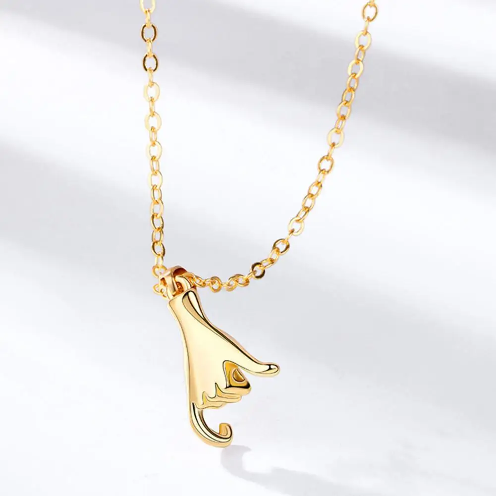 Alloy Necklace 2 Pcs Couple Matching Necklace Set Pinky Promise Jewelry for Friends Valentines Day Anniversary Gift for Him Her