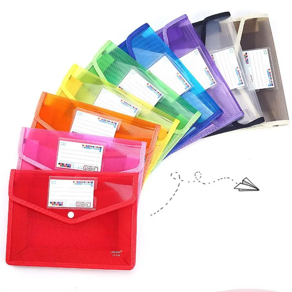 Snap-type Water proof Office School Supplies Stationery Pouch Paper Storage Bag Organ File Bag File Folder Document Organizers view 3