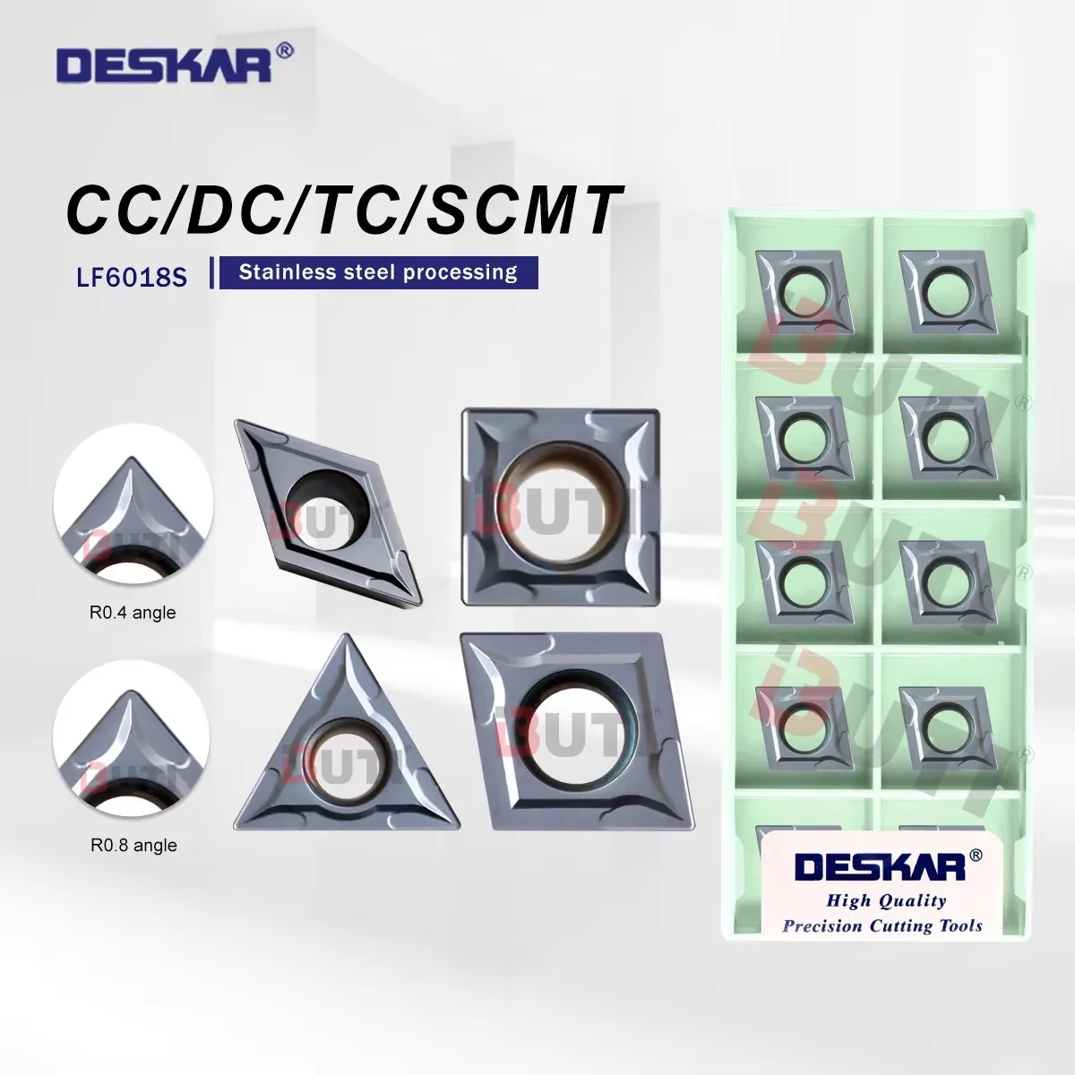 

DESCAR 100% оригинальный токарный инструмент с ЧПУ из нержавеющей стали CCMT060204/09T304/120408 DCMT1T11308 SCMT09T308 TCMT110208/16T304 LF6018S